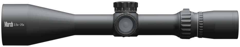 March Compact D25V52TIML 2.5-25x52 Tactical Illum SFP MIL